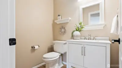 Updated Bathroom + W/ hardwood floors.