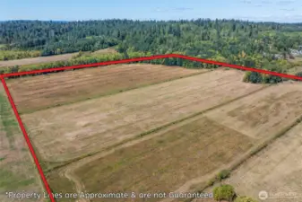 Property with lines, showing fields.
