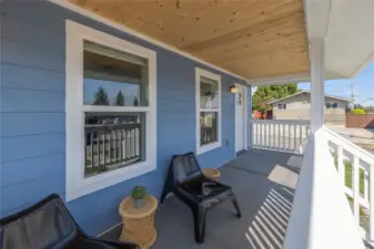 Spacious front porch