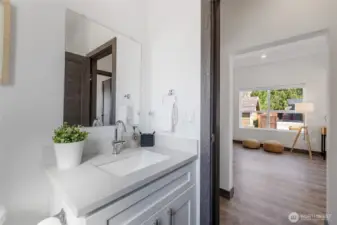 Spacious bathroom
