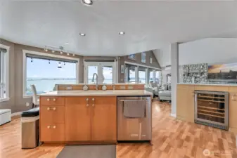 Wine cooler in second island