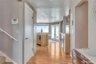 Entry way with water views from first step