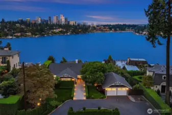 Situated privately from the street with an elegant circular drive.