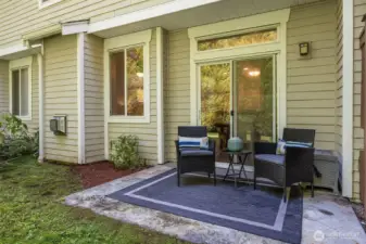 Private back patio
