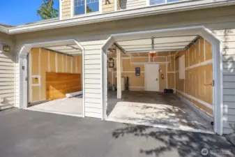Private 2 car garage