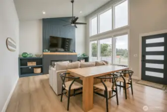 Spacious enough for a full size dining room table