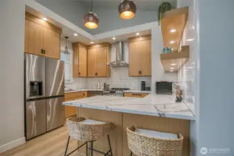 Breakfast bar with extra seating