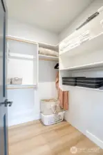Large walk-in closet in the primary bedroom