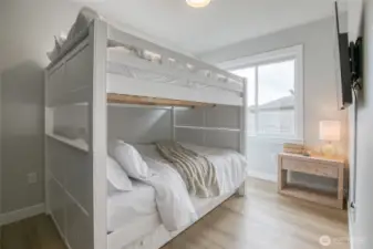 2nd bedroom is perfect for guests, an office or craft room