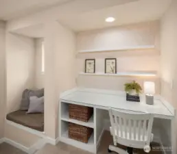 2nd "office" or study space just up the stairs