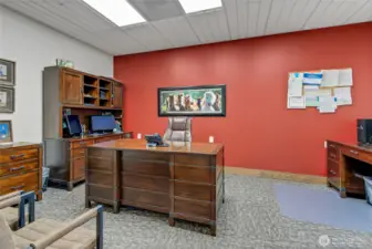 Office off of reception desk area