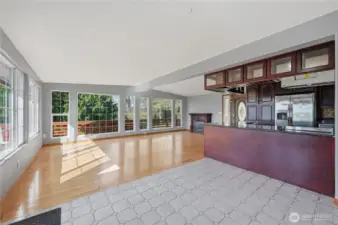 Upper living room and dining area