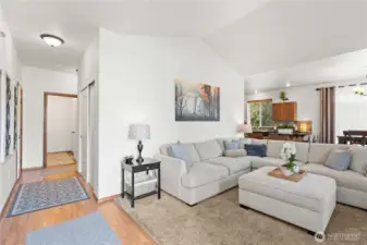 Step inside to vaulted ceilings and so much natural light