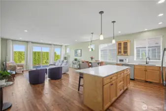 Enjoy the open floor plan with a spacious kitchen and living room.