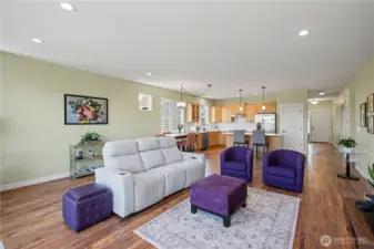 Interior of home has all new paint, has new canned lighting and light fixtures.