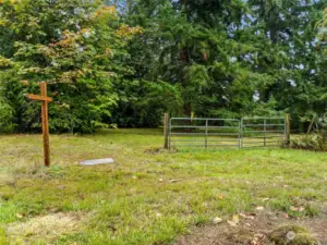 Gate on Military Road: Please park here to walk property. Sign installed after Listing.