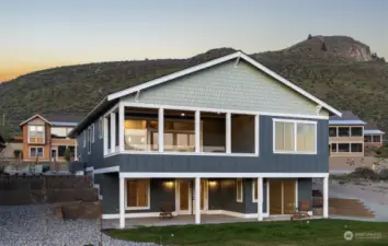 View of home from back corner of Lot and looking back at Cactus Mt.