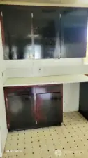 Kitchen cabinets.