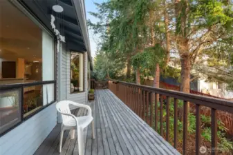 Another shot of the back deck. A gate at the end leads you down to the trails throughout the community.