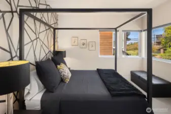 One of two, spacious bedrooms on the 2nd level located at the opposite end of the home from the primary suite