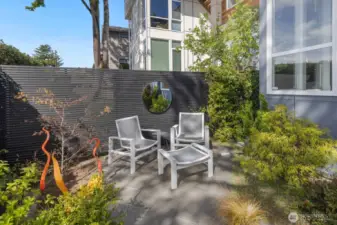 Among the many, peaceful places to land in, around and above, is this intimate garden spot