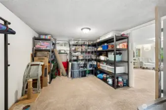 Flex space off family room could be gym, office or craft/play room