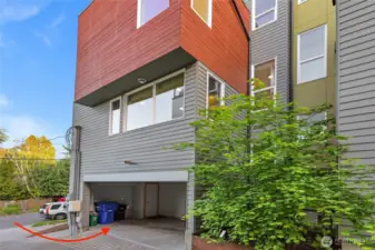 EZ access into garage + covered parking