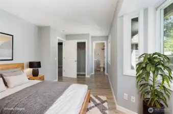 Main floor primary bedroom **Virtually staged**
