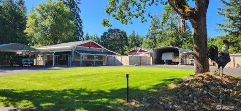 Wrap around paved driveway
