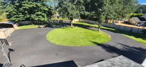 Circular drive for easy parking and plenty of room for multiple vehicles