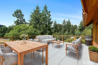 Virtually Staged rooftop patio
