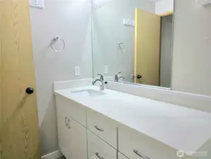 Quartz countertops for clean design.