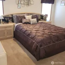 Primary bedroom with walk in closet.