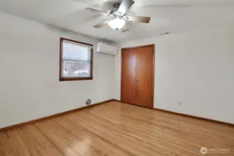 Primary bedroom and original closet.