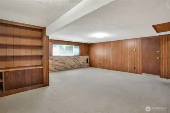 Storage abound in this extra room!