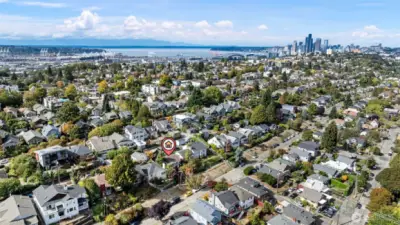 Puget Sound and Seattle skyline