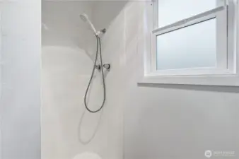 3/4 bath shower on main level