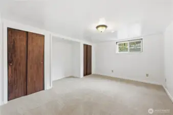 Lower level primary bedroom or bedroom 4