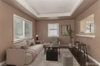 Virtually Staged Living Room