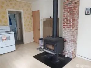 Farm house kitchen and wood stove