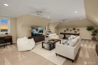 A bonus room with space suited for any needs! And those views...