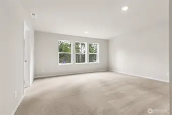 Primary bedroom at the back of the home for the best views. Photos are representative only and may display different color packages and/or upgrades.