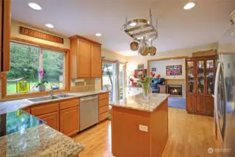 Granite counter tops and stainless steel appliances