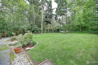 Enjoy all your yard activities in this level fully fenced backyard