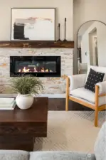 Do not miss the newly redesigned fireplace.