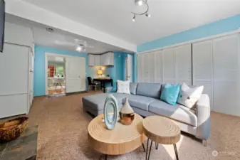 1st Bedroom Downstairs (Staged as Family Room)