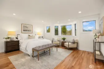 Main floor bedroom with ensuite bathroom.