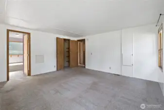 Primary bedroom with its on ensuite and large walk in closet.