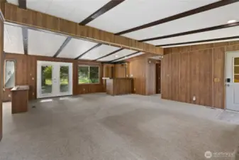 French Doors leading out to your backyard and large covered patio.