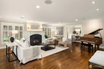 Upon entering, we are greeted on our left with a spacious formal living room.